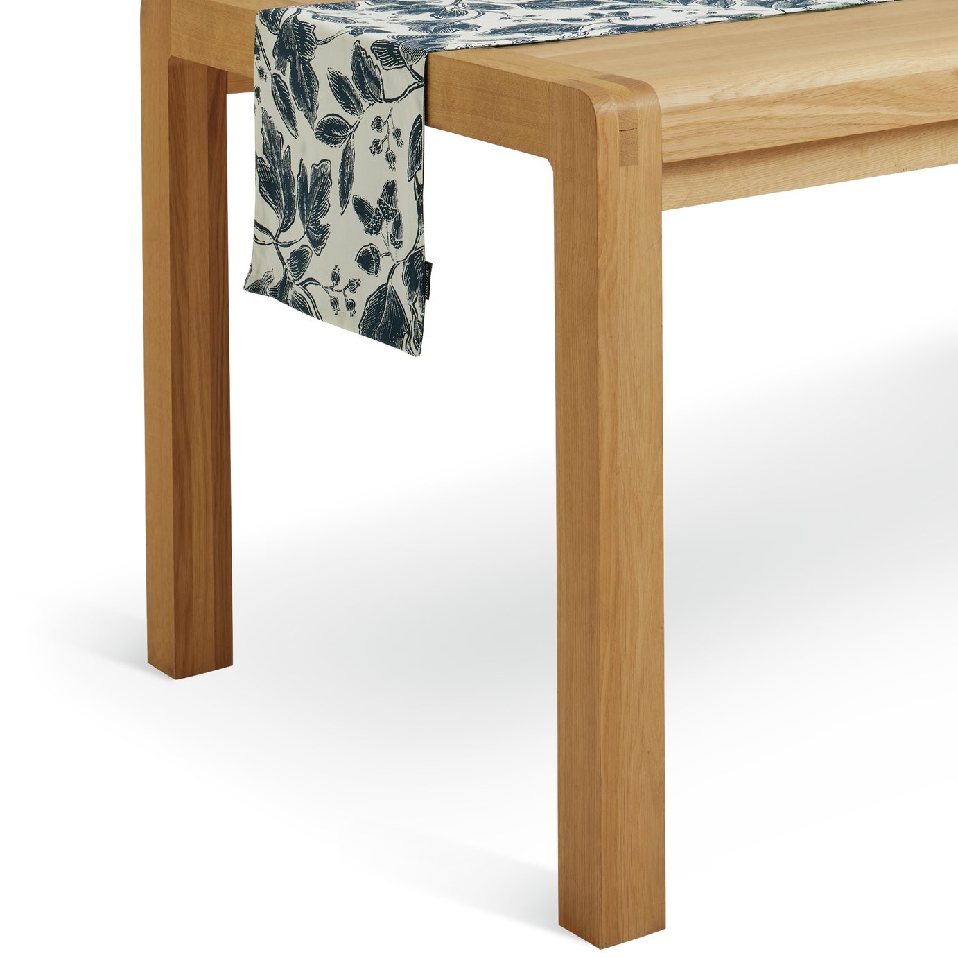 Habitat Floral Reversible Cotton Table Runner - Navy