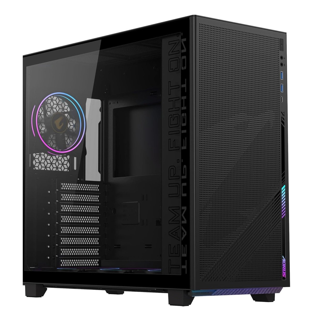 GIGABYTE AORUS C400 Glass Mid Tower Case - Black