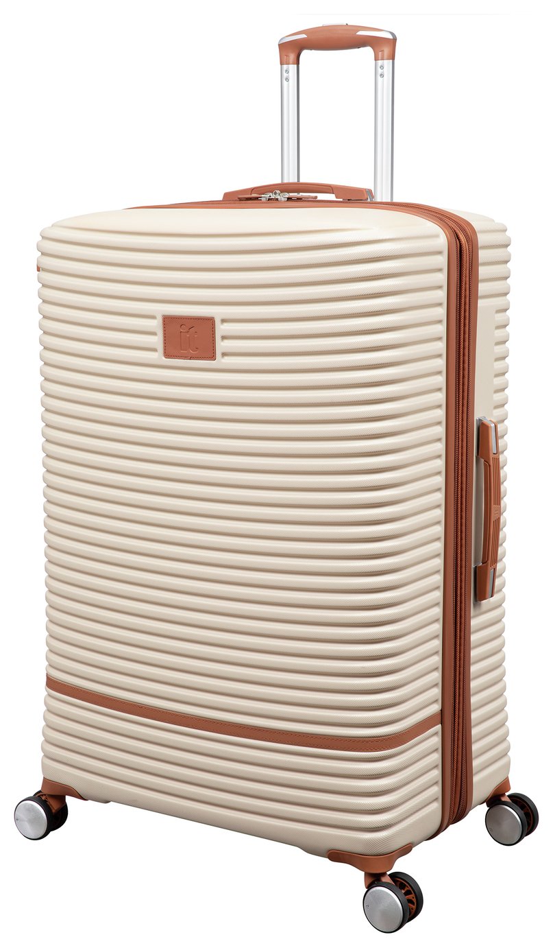 IT Luggage Expandable 8 Wheel Hard Suitcase -Small, Charcoal