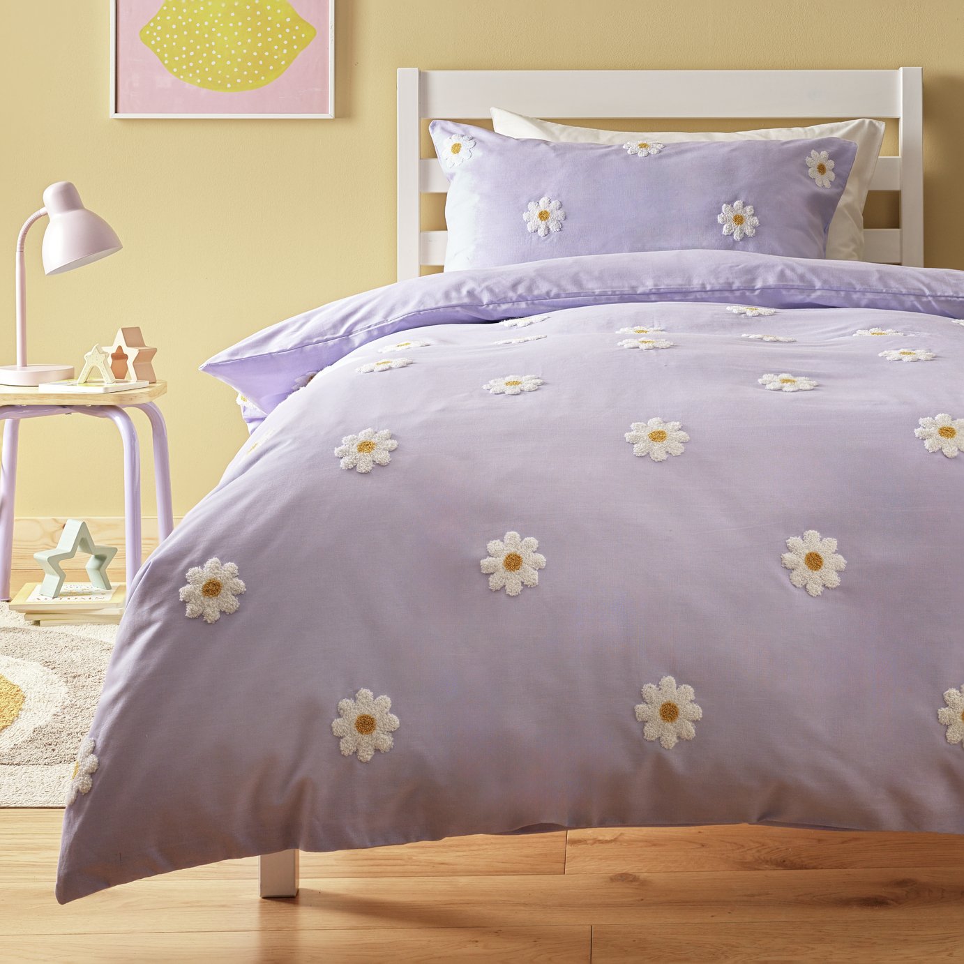 Argos Home Tufted Daisy Kids Bedding Set - Single