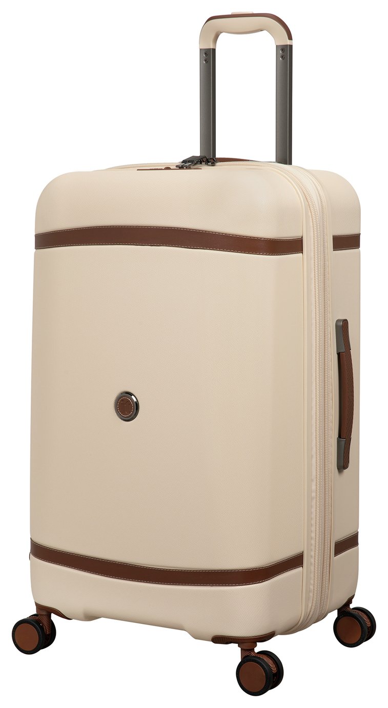 IT Luggage Expandable 8 Wheel Hard Suitcase - Small, Cream