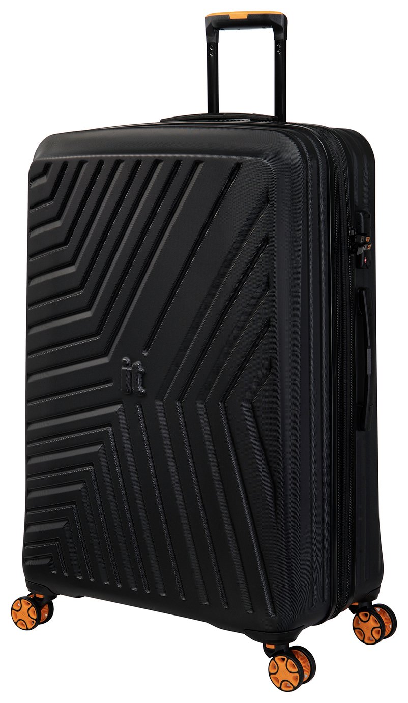 IT Luggage Expandable 8 Wheel Hard Suitcase - XL, Black