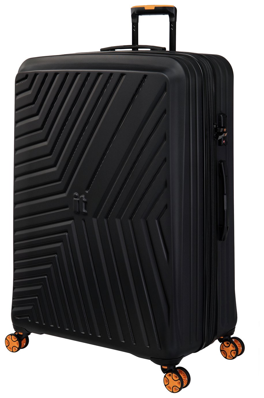 IT Luggage Expandable 8 Wheel Hard Suitcase - Black