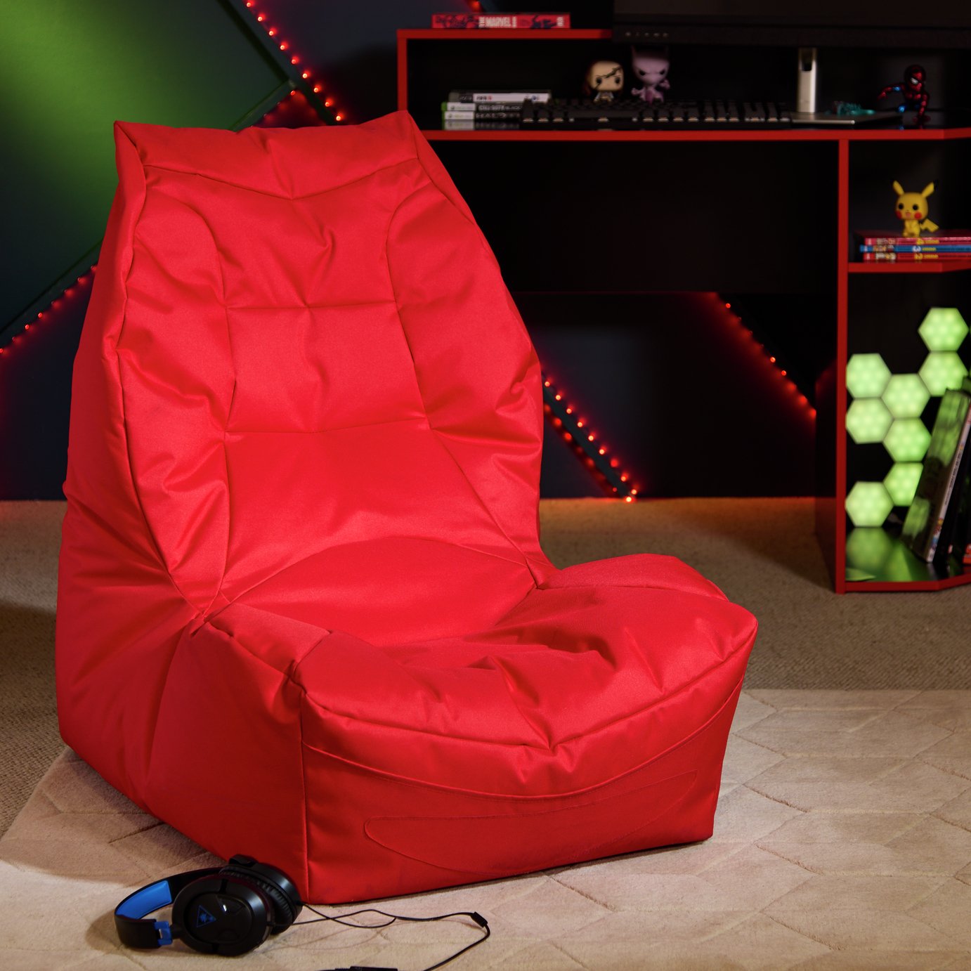 Kaikoo Teen Gaming Bean Bag - Red