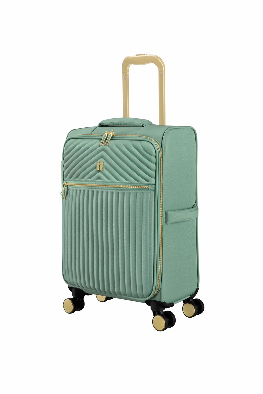 IT Luggage 8 Wheel Soft Suitcase - Green