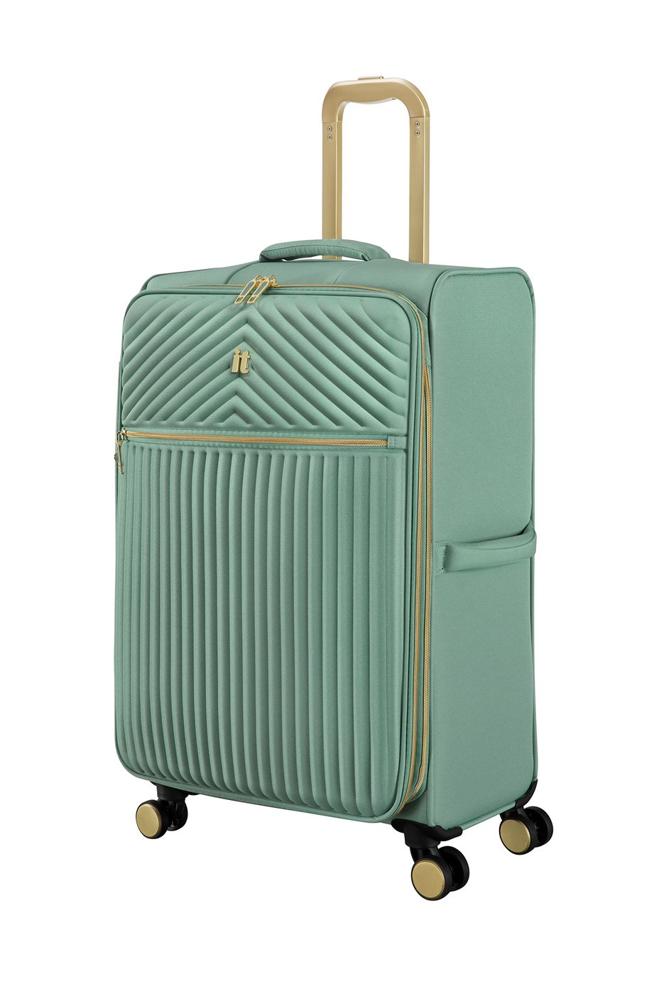 IT Luggage 8 Wheel Soft Suitcase - Green