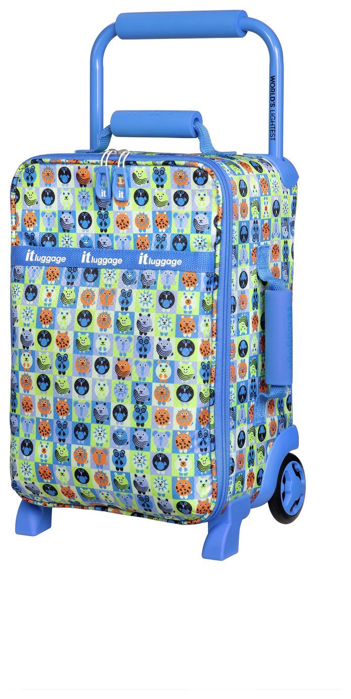 IT Luggage 2 Wheel Soft Suitcase - Small, Blue