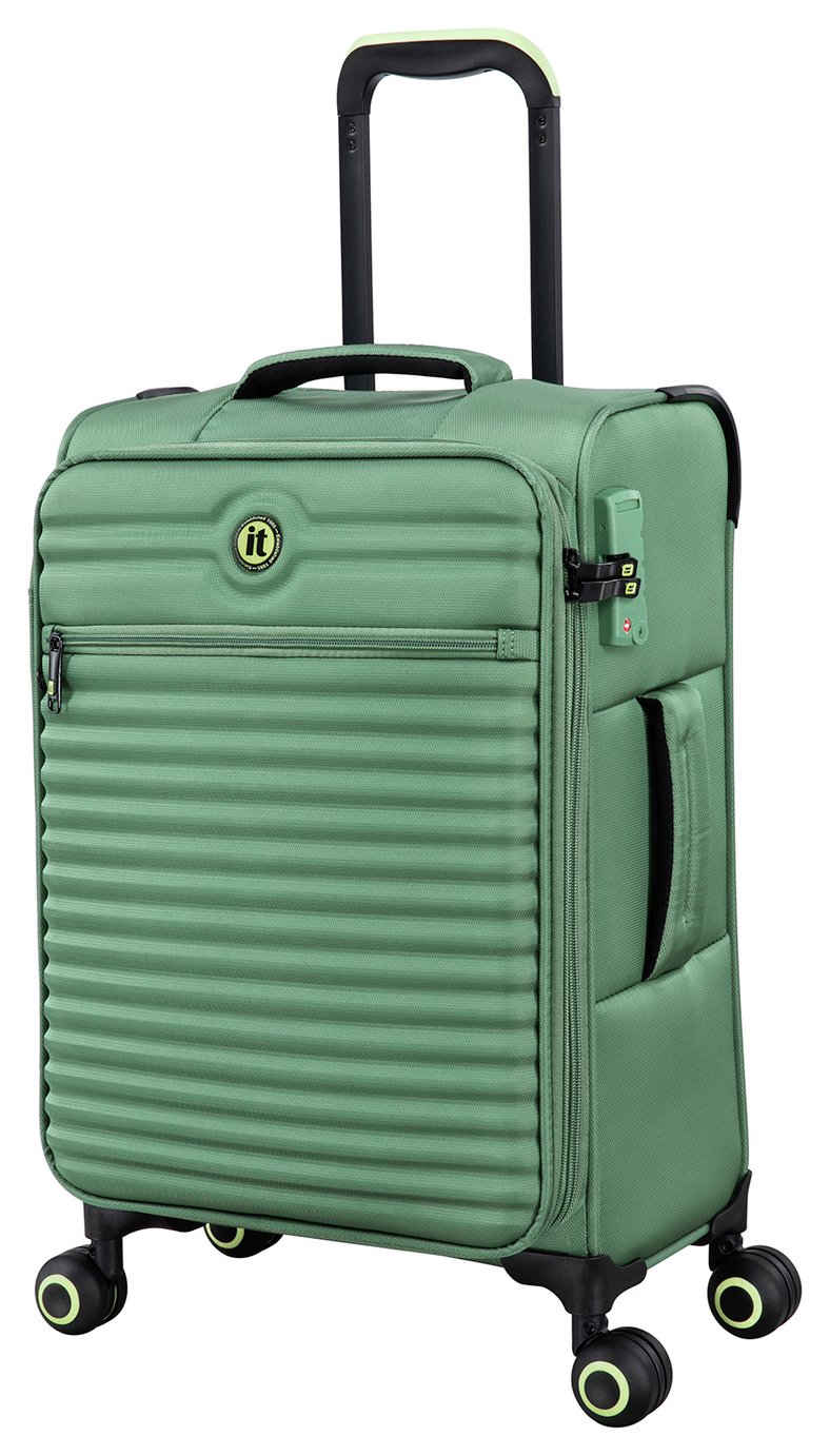 IT Luggage Expandable 8 Wheel Soft Suitcase - Small, Green