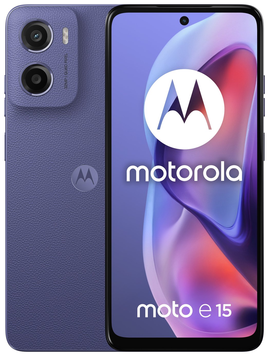 SIM Free Motorola e15 64GB Mobile Phone - Lavender