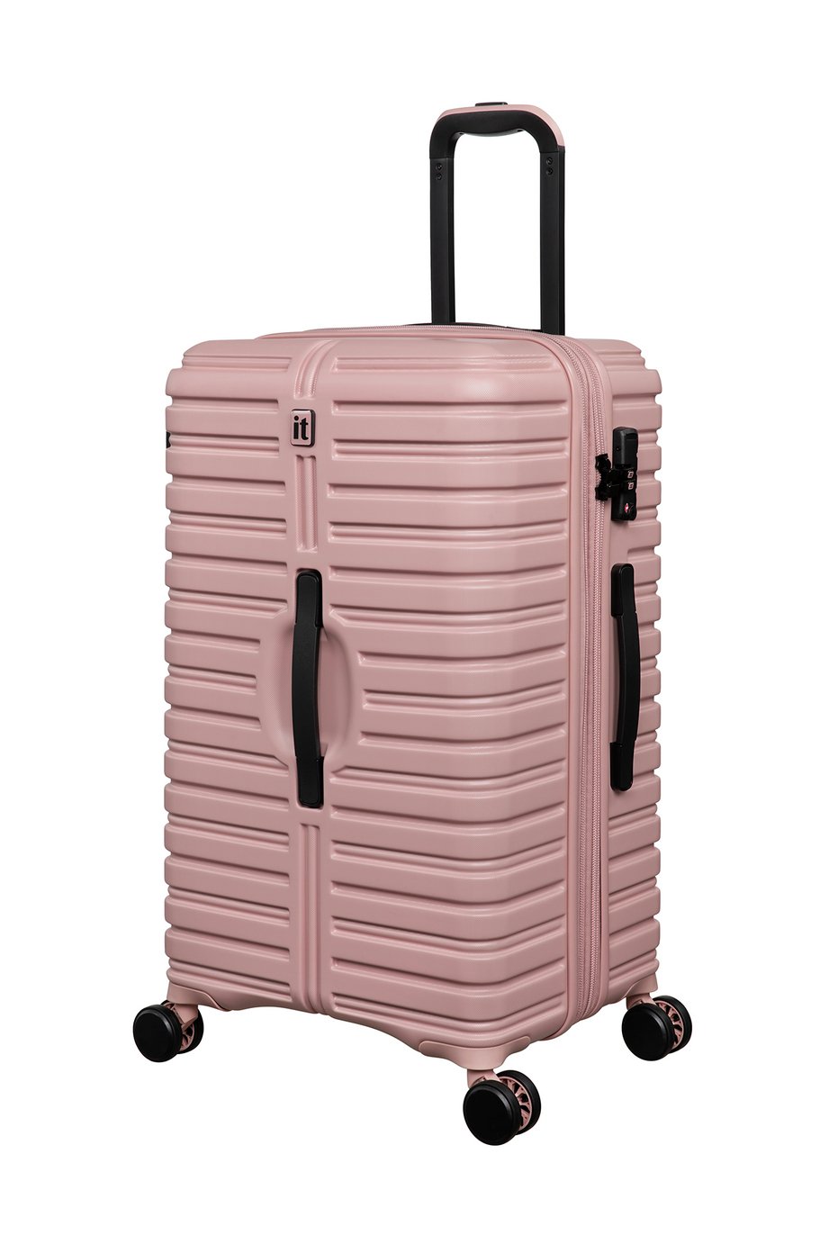 IT Luggage 8 Wheel Hard Suitcase - Pink