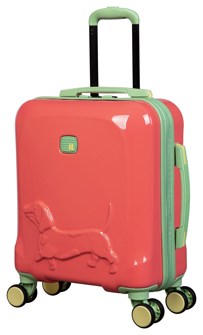 IT Luggage 8 Wheel Hard Kids Suitcase - Cabin, Coral