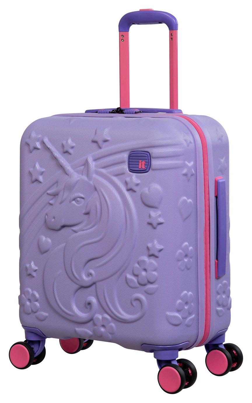 IT Luggage 8 Wheel Hard Kids Suitcase - Cabin, Lavender