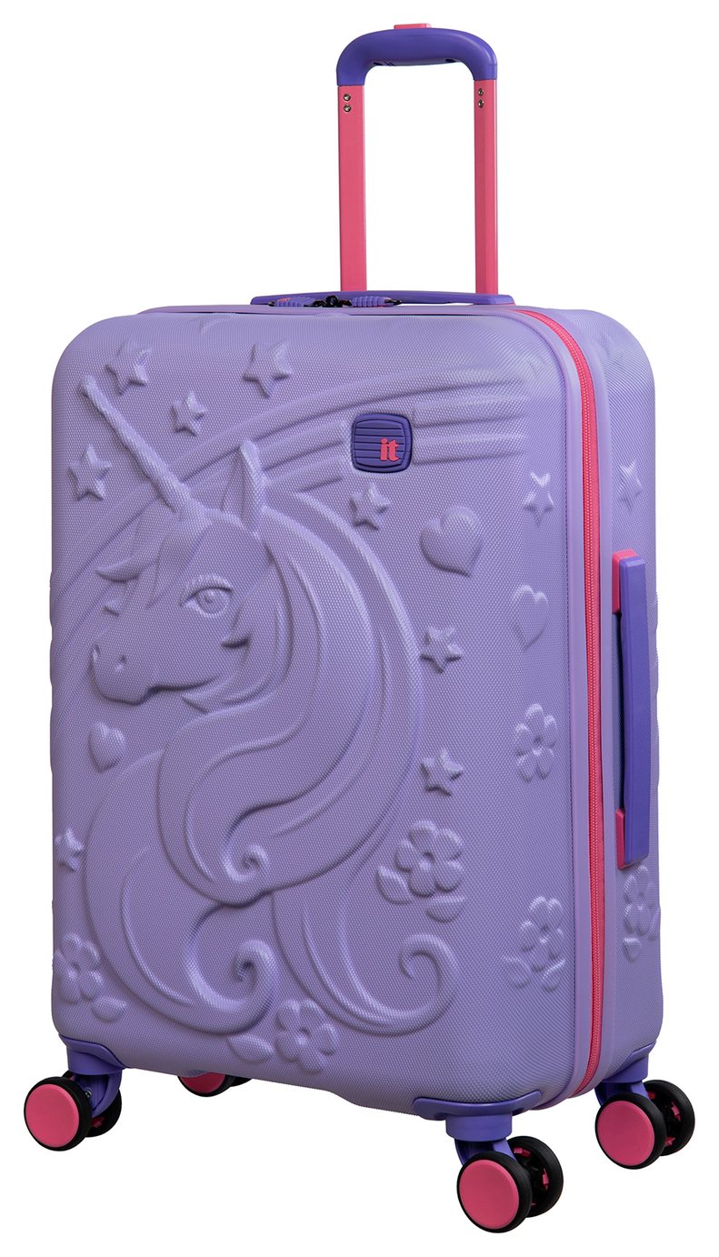 IT Luggage 8 Wheel Hard Kids Suitcase - Cabin, Lavender