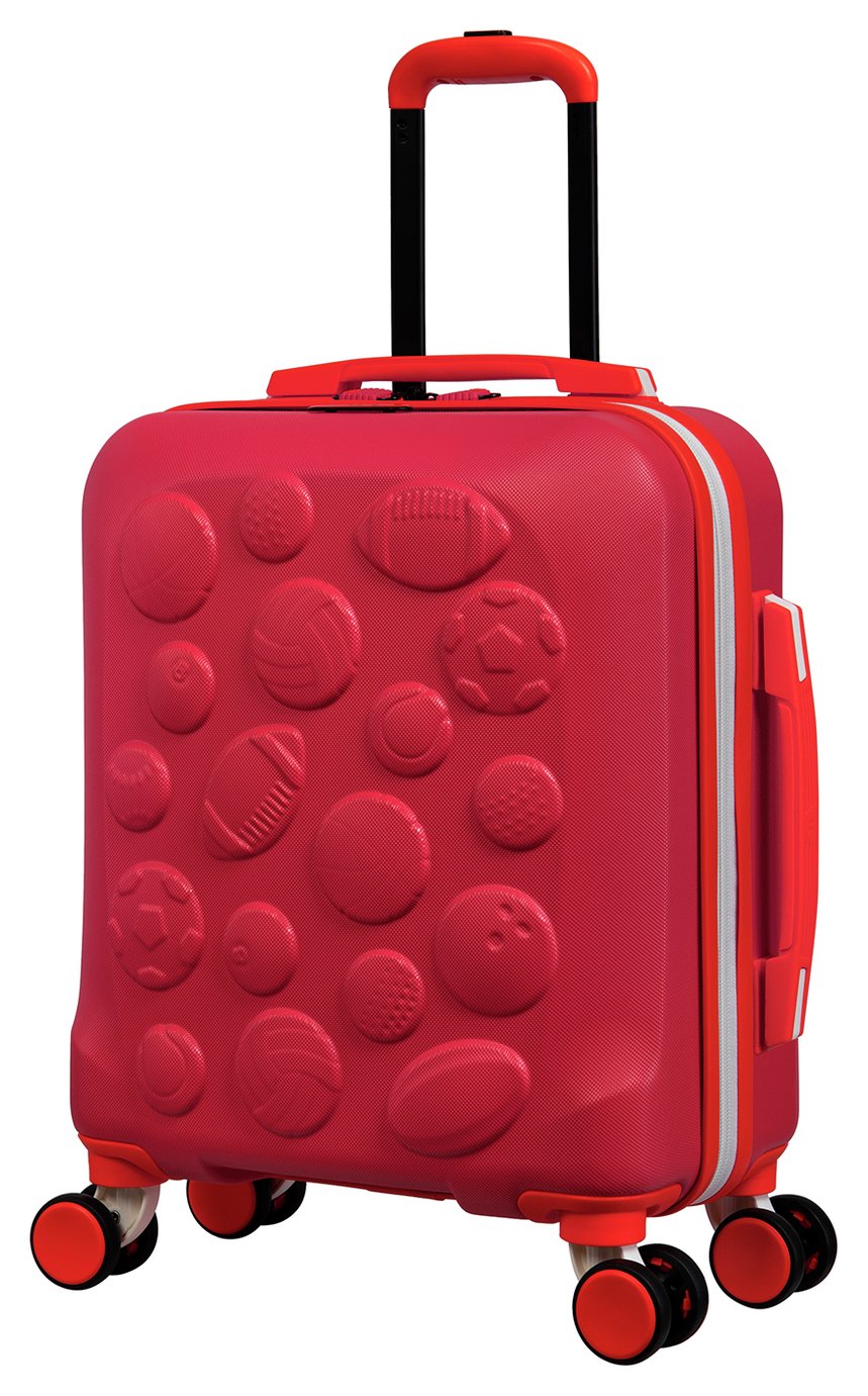 IT Luggage 8 Wheel Hard Kids Suitcase - Cabin, Red