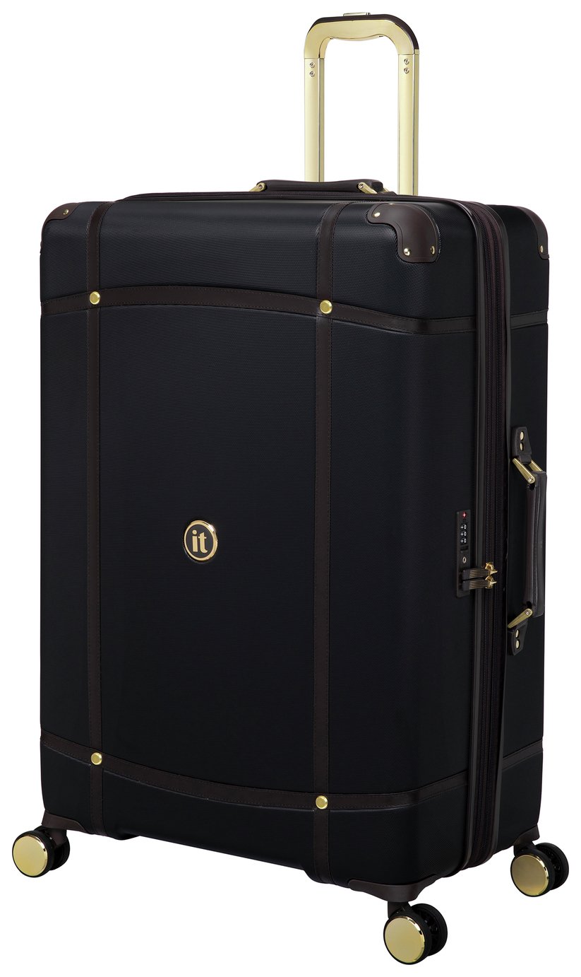 IT Luggage Expandable 8 Wheel Hard Suitcase - Large, Black