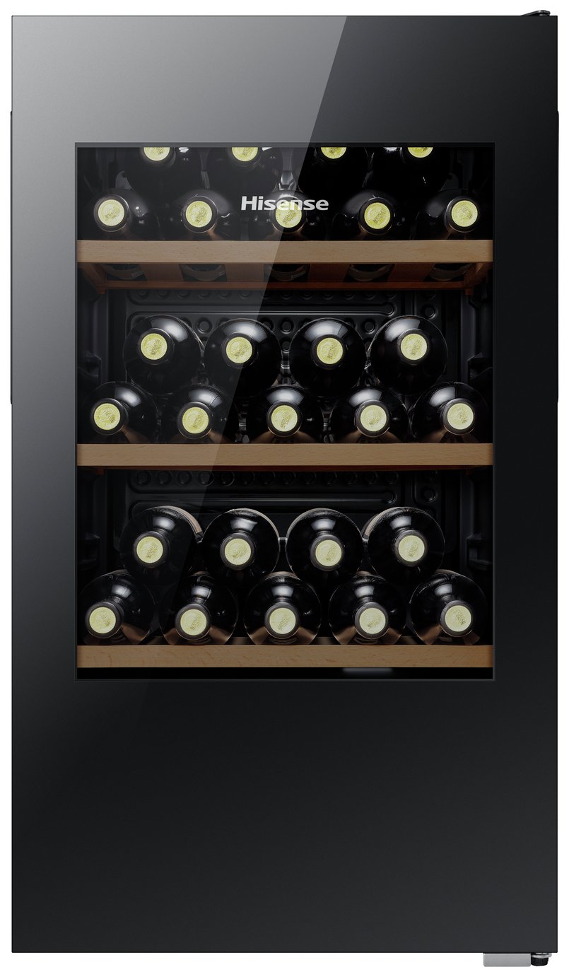 Hisense RW12D4NWG0 96 Litre Drinks Wine Cooler – Black