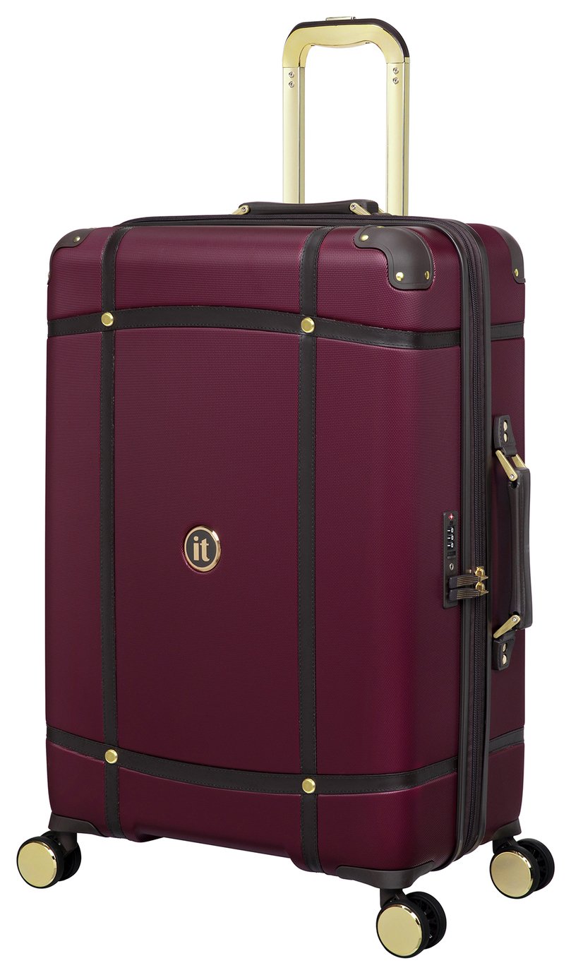 IT Luggage Expandable 8 Wheel Hard Suitcase - Medium, Wine