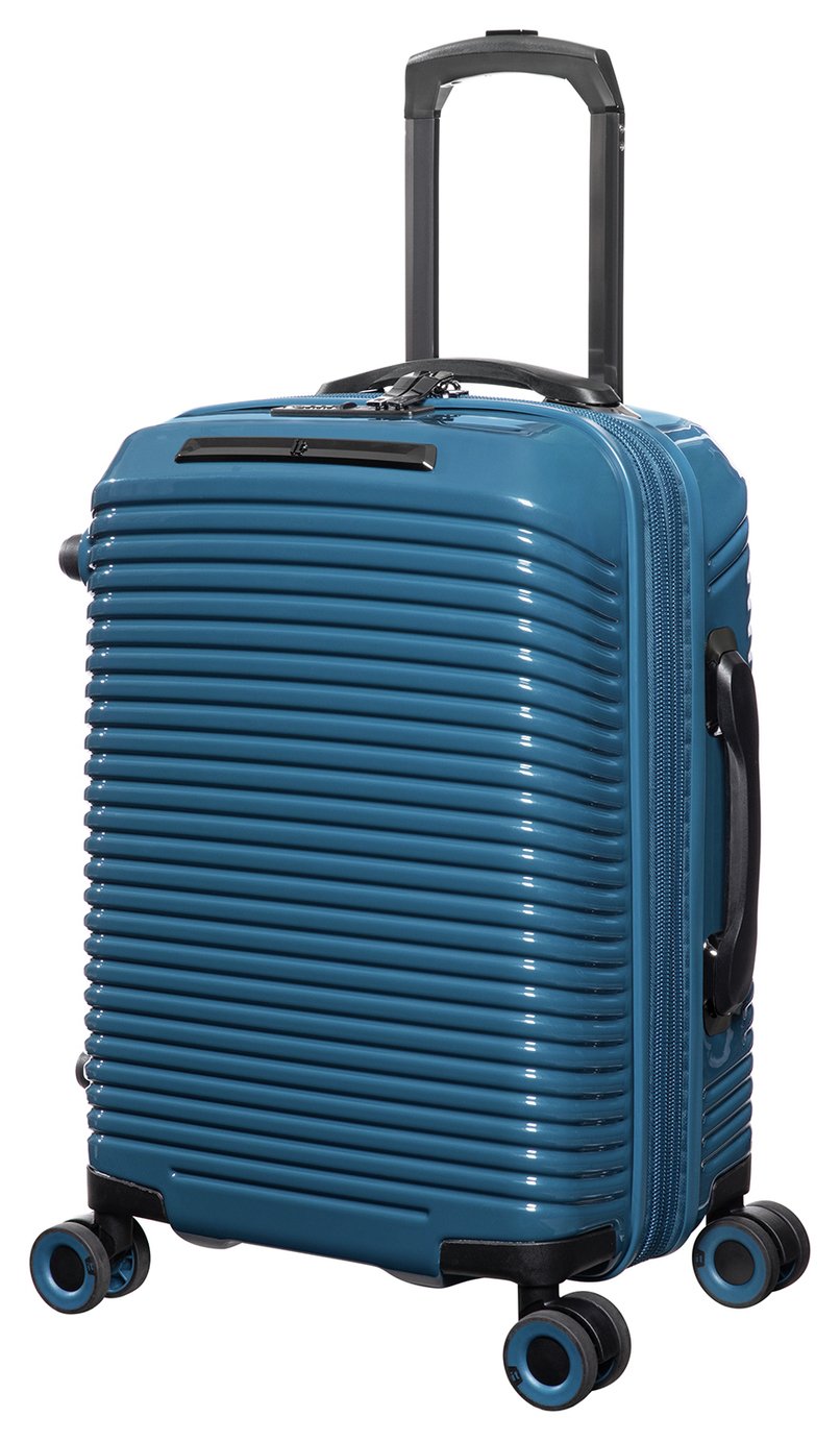 IT Luggage Expandable 8 Wheel Hard Suitcase - Small, Blue