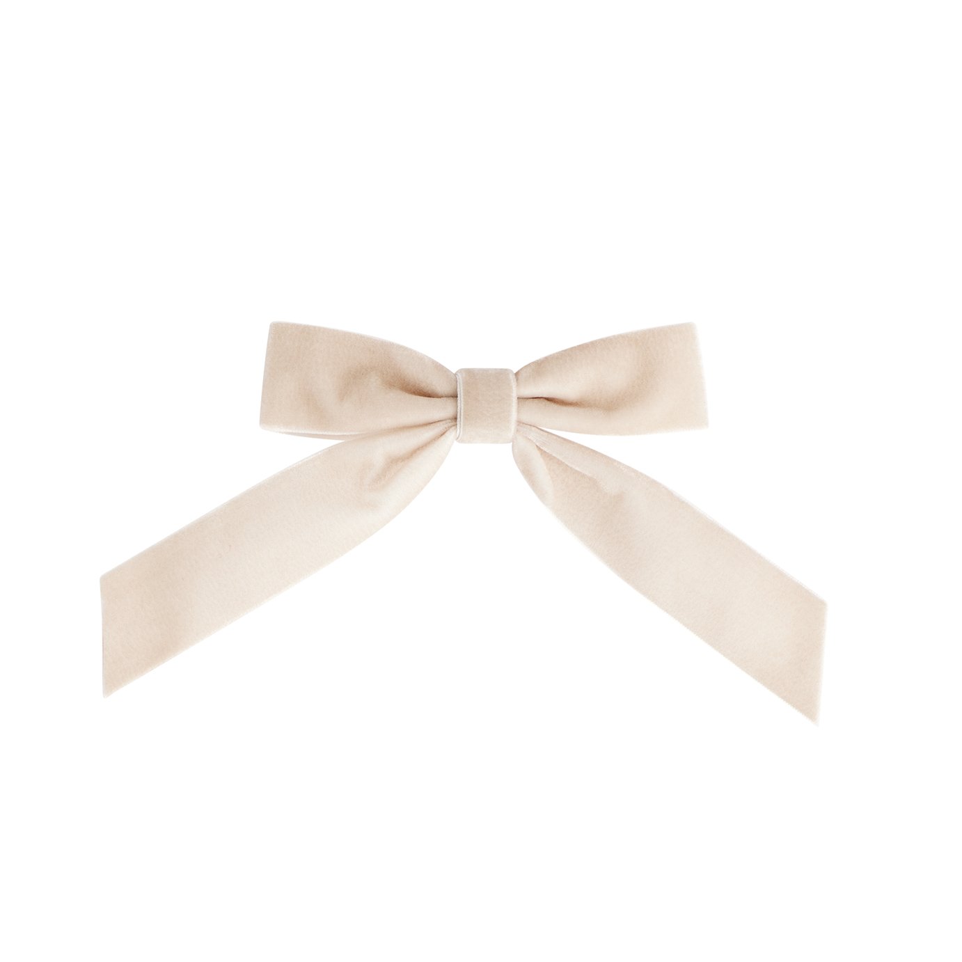 Habitat Pack of 6 Velvet Clip on Bows - Cream