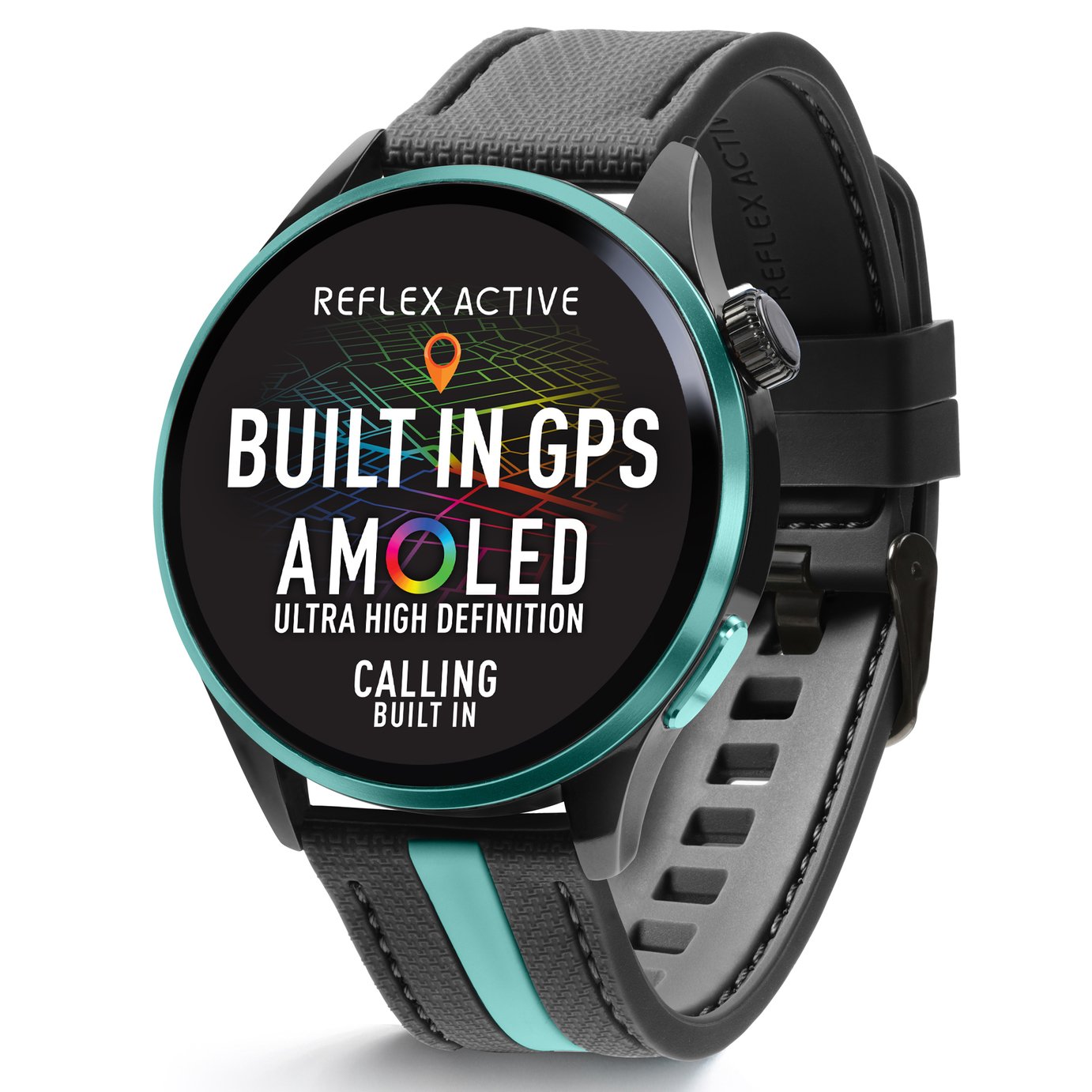 Reflex Active Series 54 Black Strap Calling Smart Watch
