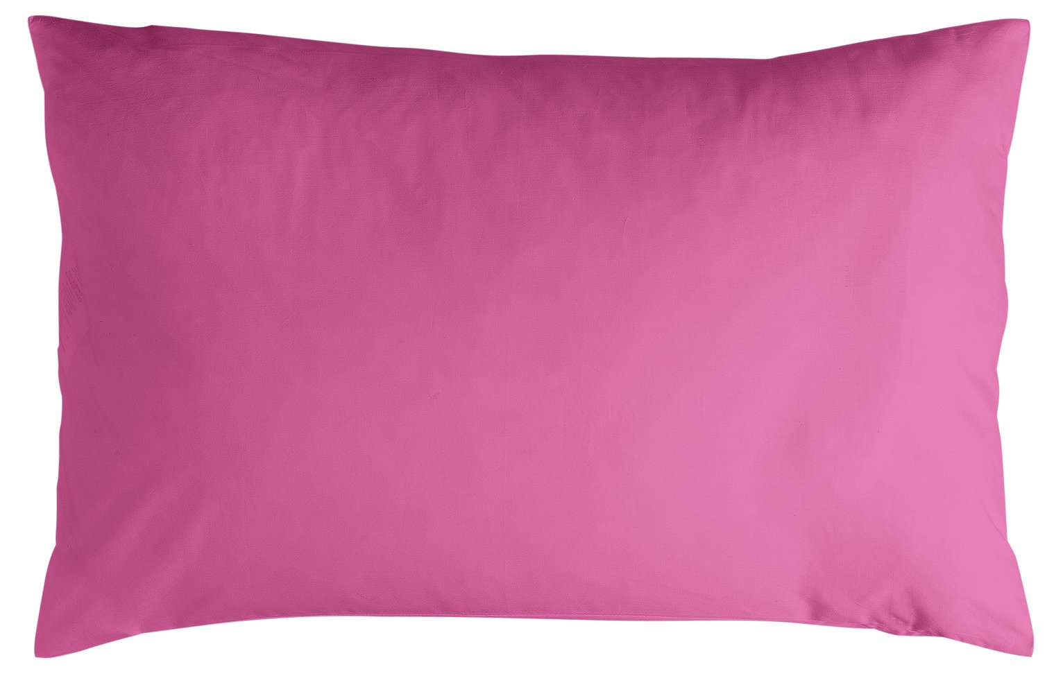 Habitat Polycotton Plain Standard Pillowcase Pair - Cerise