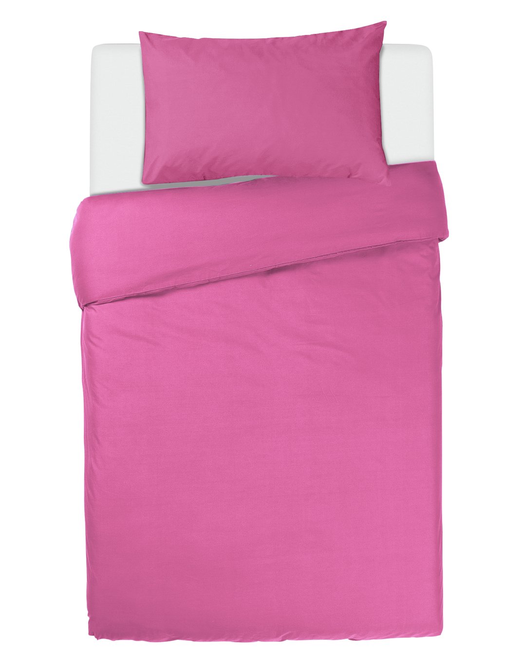 Habitat Polycotton Plain Standard Pillowcase Pair - Cerise