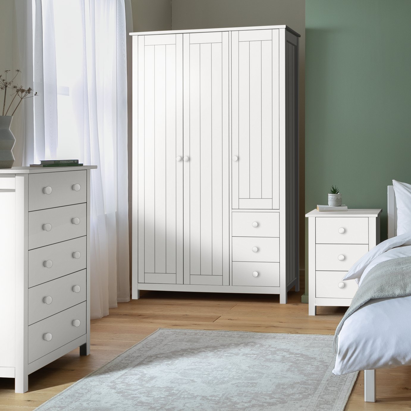 Argos Home Scandinavia 3 Piece 3 Door Wardrobe
