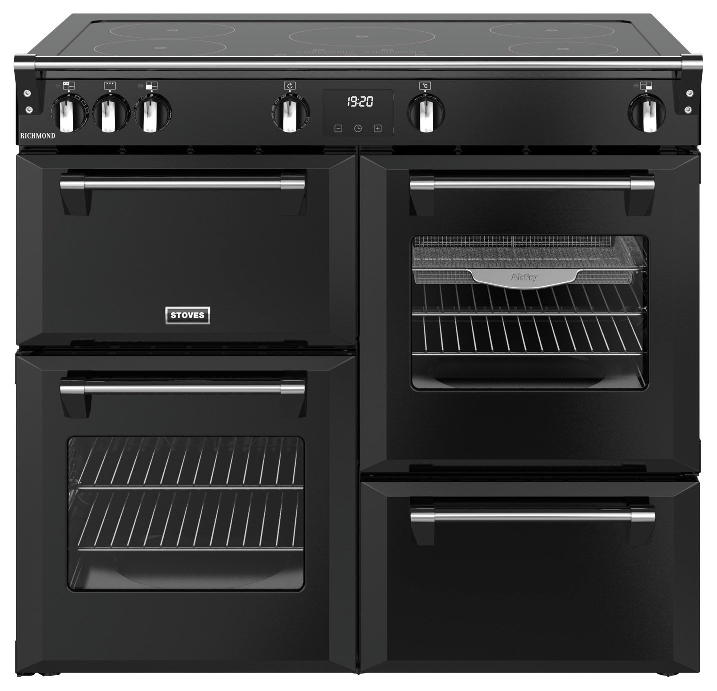 Stoves 100cm Dual Fuel Range Cooker - Black