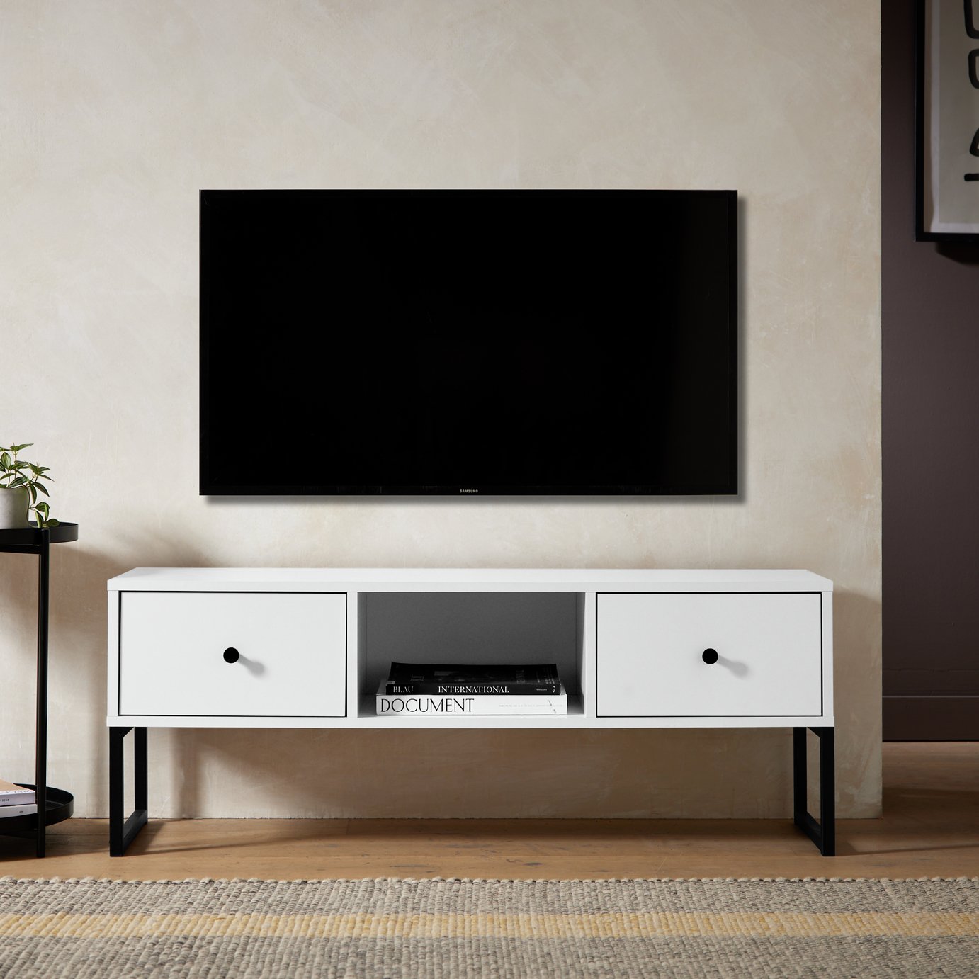 Habitat Anouk 2 Drawer TV Unit -  White