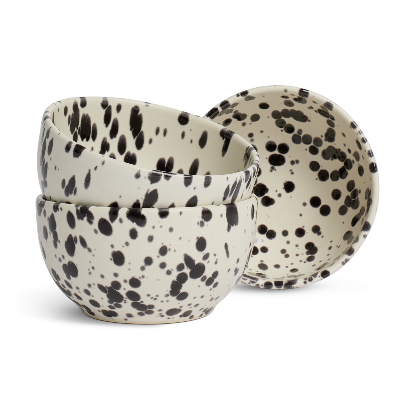 Habitat Jackson 3 Piece Nibble Bowls - Black