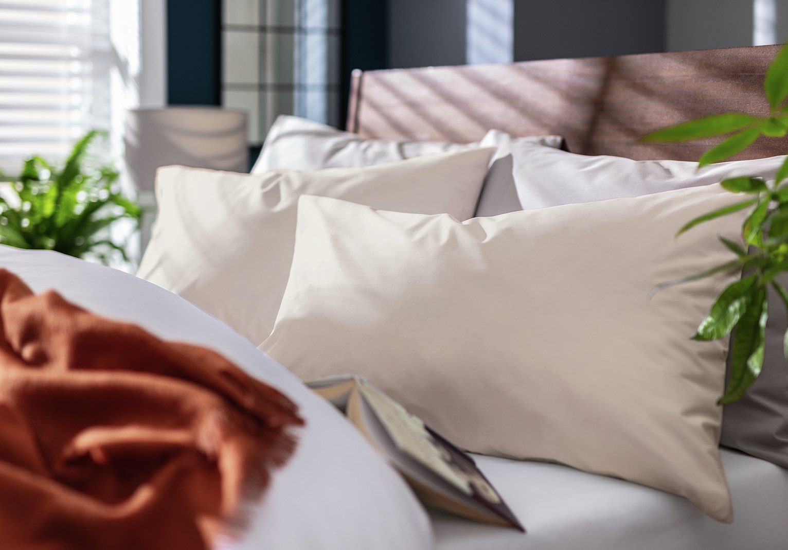 Habitat Cotton Rich 180TC Standard Pillowcase Pair - Neutral