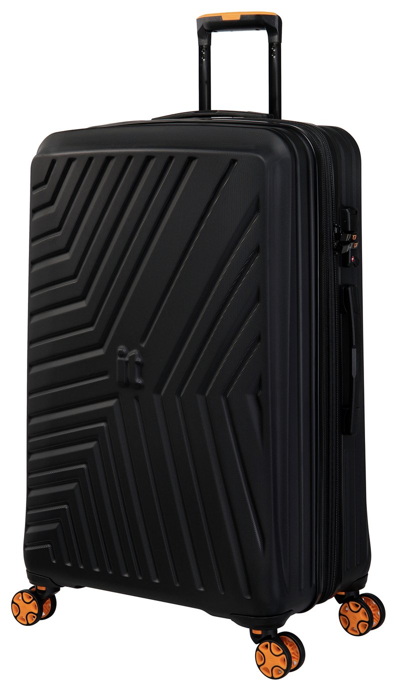 IT Luggage 8 Wheel Hard Suitcase - Large, Black