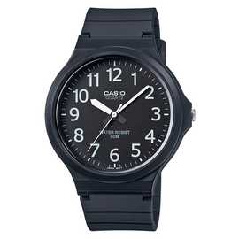 Casio Unisex Analogue Black Dial Black Resin Strap Watch