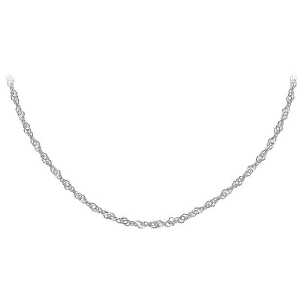 Argos white gold cross deals and chain