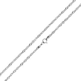 Revere 9ct White Gold Twisted Curb 18 Inch Necklace
