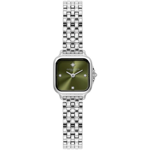 Buy Olivia Burton Grosvenor Stainless Steel Silver Strap Watch