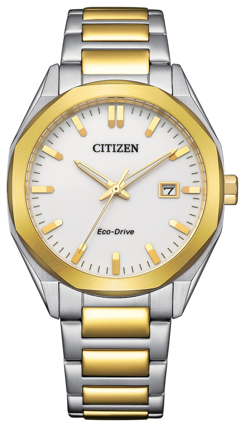 Citizen Men's Two Tone White Dial Bracelet Watch