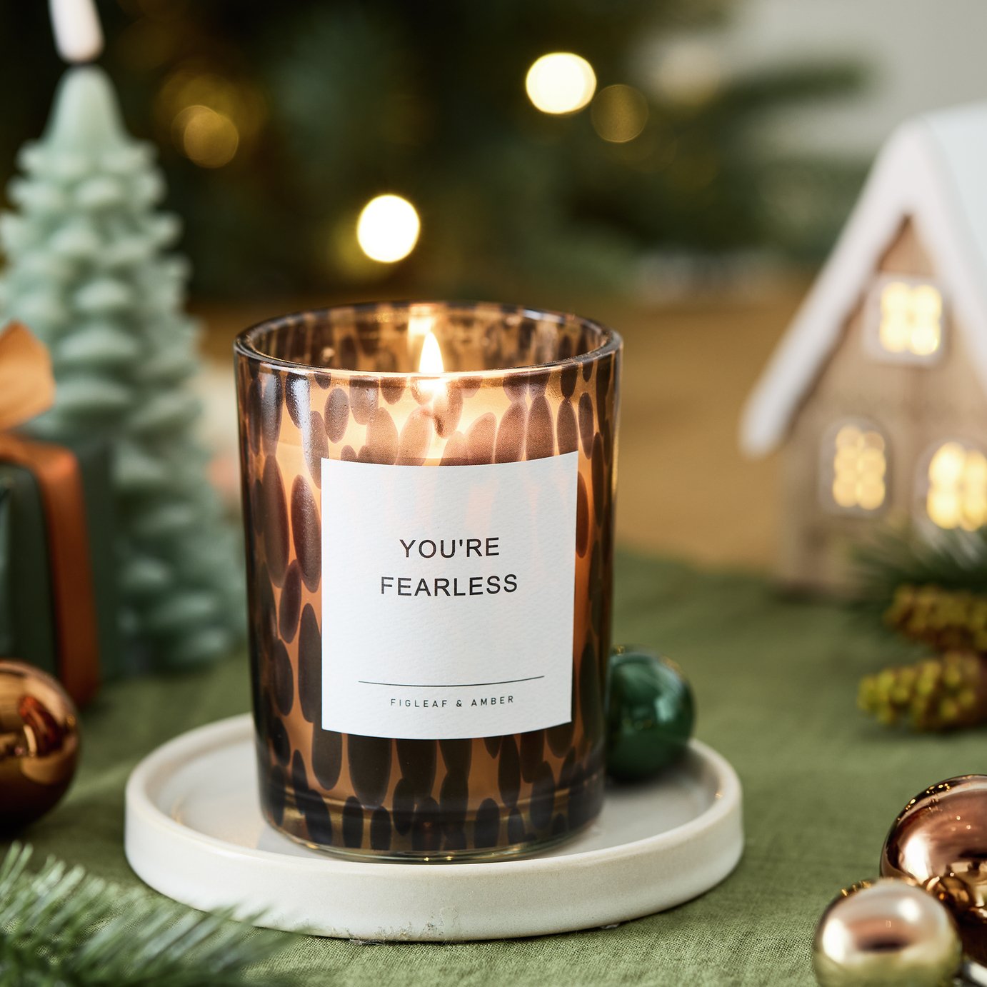 Argos Home You are Fearless Medium Candle - Figleaf & Amber