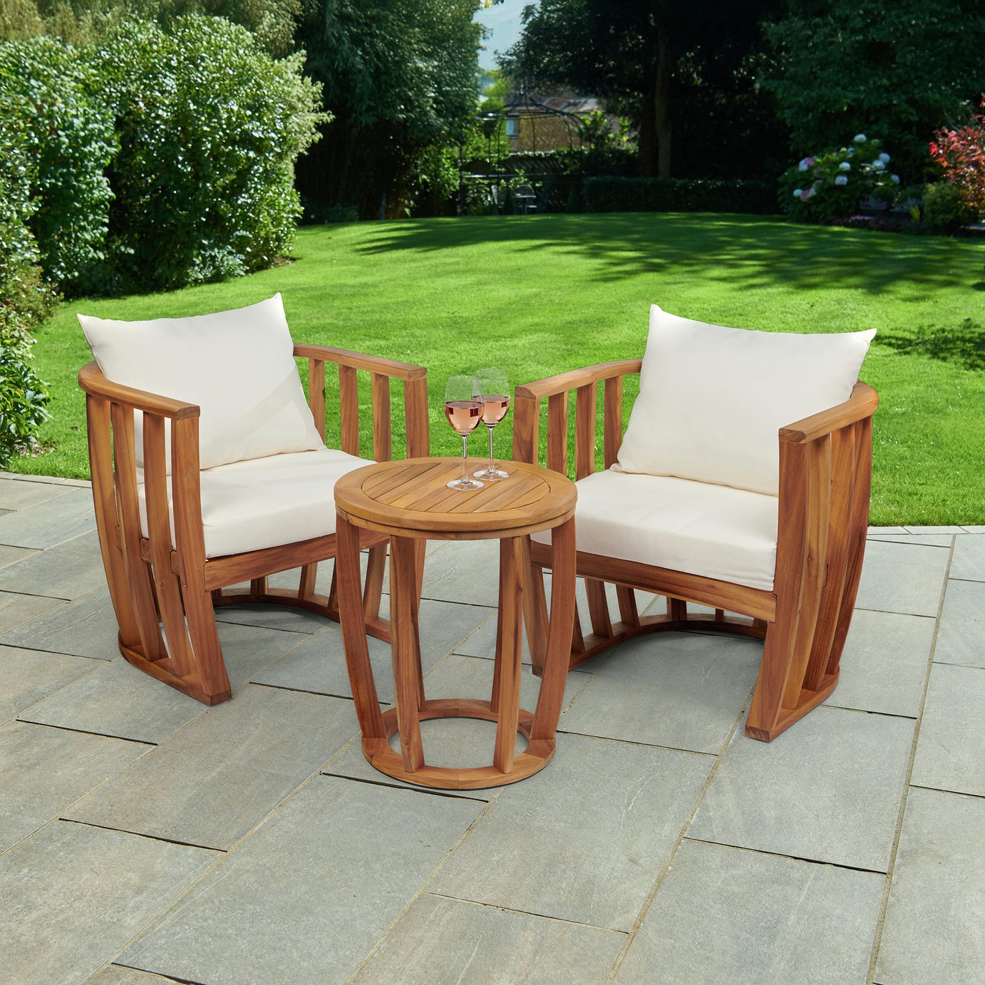 Greenhurst Abberley 2 Seater Wooden Garden Bistro Set
