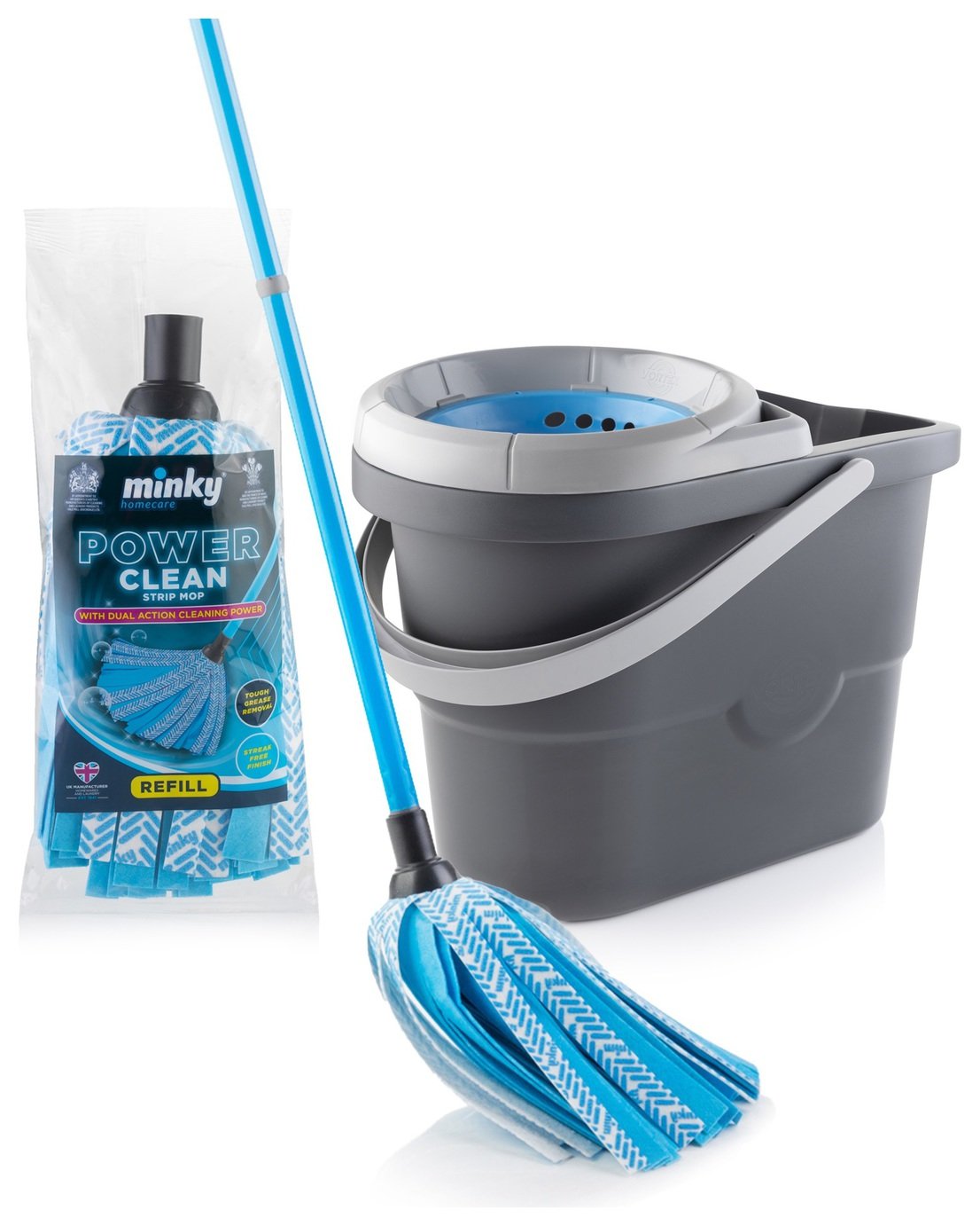 Minky Power Clean 3 in 1 Mop & Vortex Bucket Set