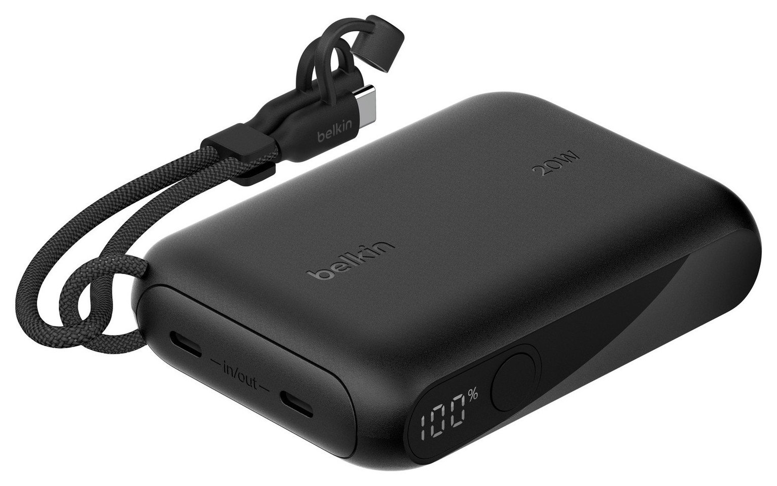 Belkin 20W 10000mAh Portable Power Bank with Display – Black