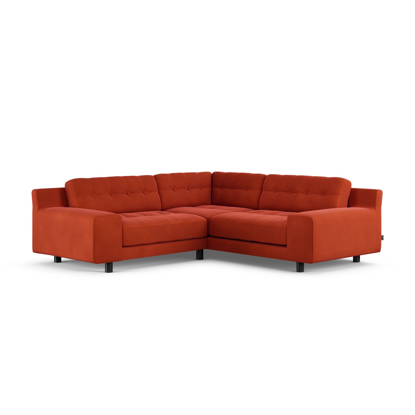 Habitat Hendricks Reversible Corner Sofa - Orange- Black Leg