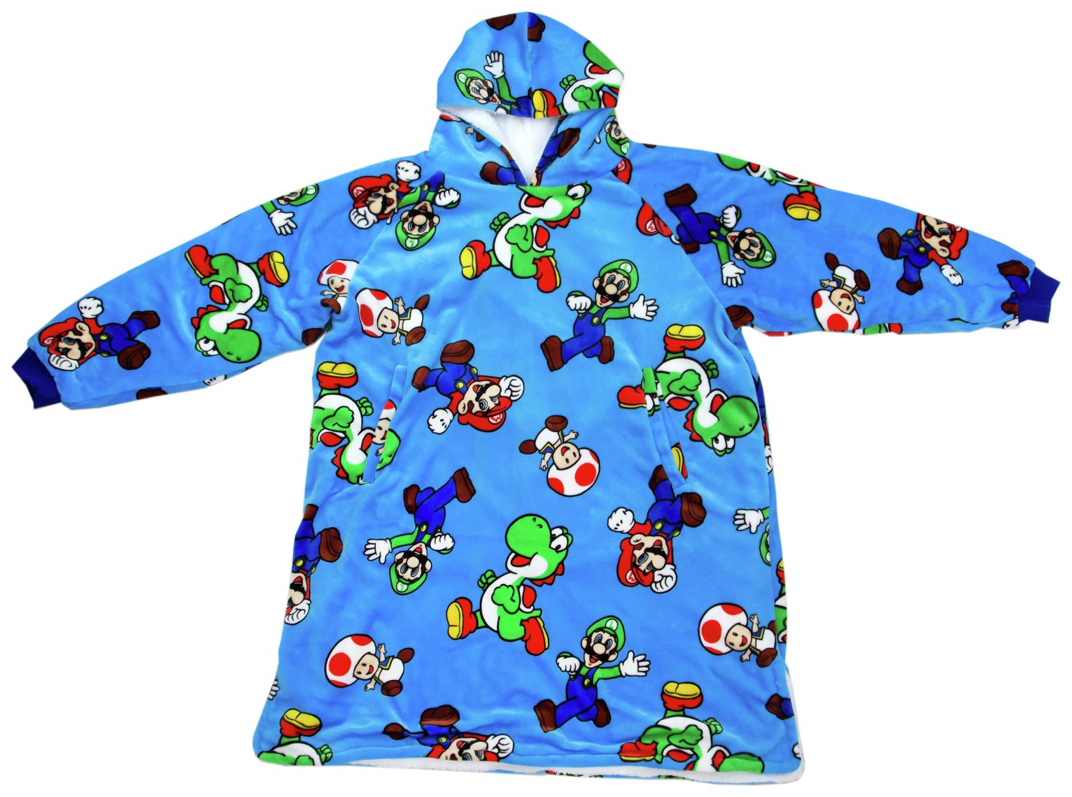 Nintendo Super Mario Fleece Hooded Blanket - Medium