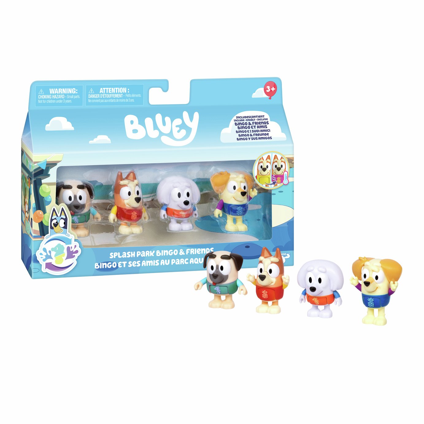 Bluey S13 Character Figures Splash Park Bingo& Friends 4Pack