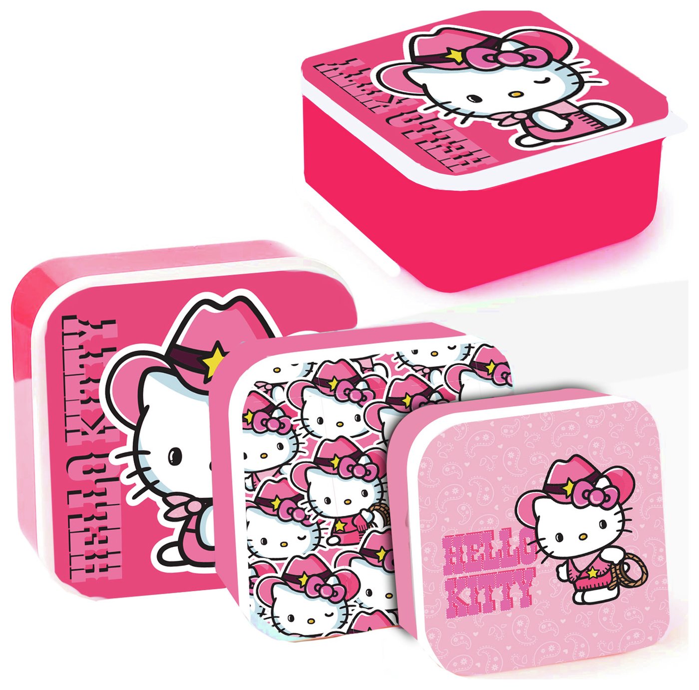 Hello Kitty 3 Piece Snack Pots