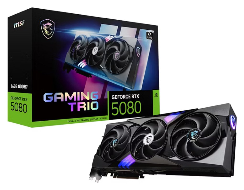 MSI Nvidia GeForce RTX 5080 16GB Gaming Trio Graphics Card