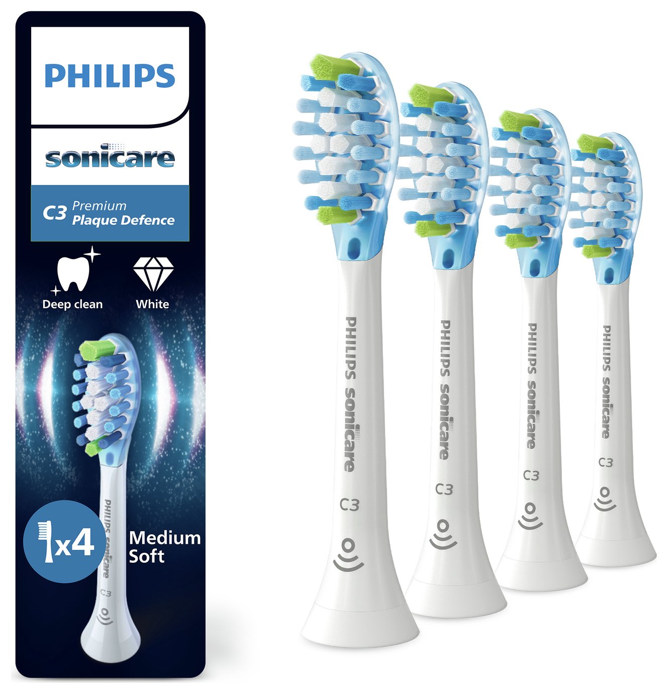 Philips Sonicare White Plaque Defence Toothbrush Heads x 4