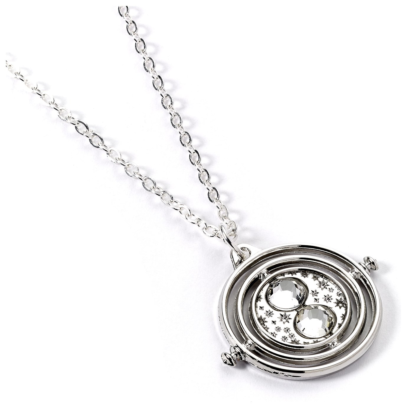 Harry Potter Silver Tone Time Turner Pendant Necklace