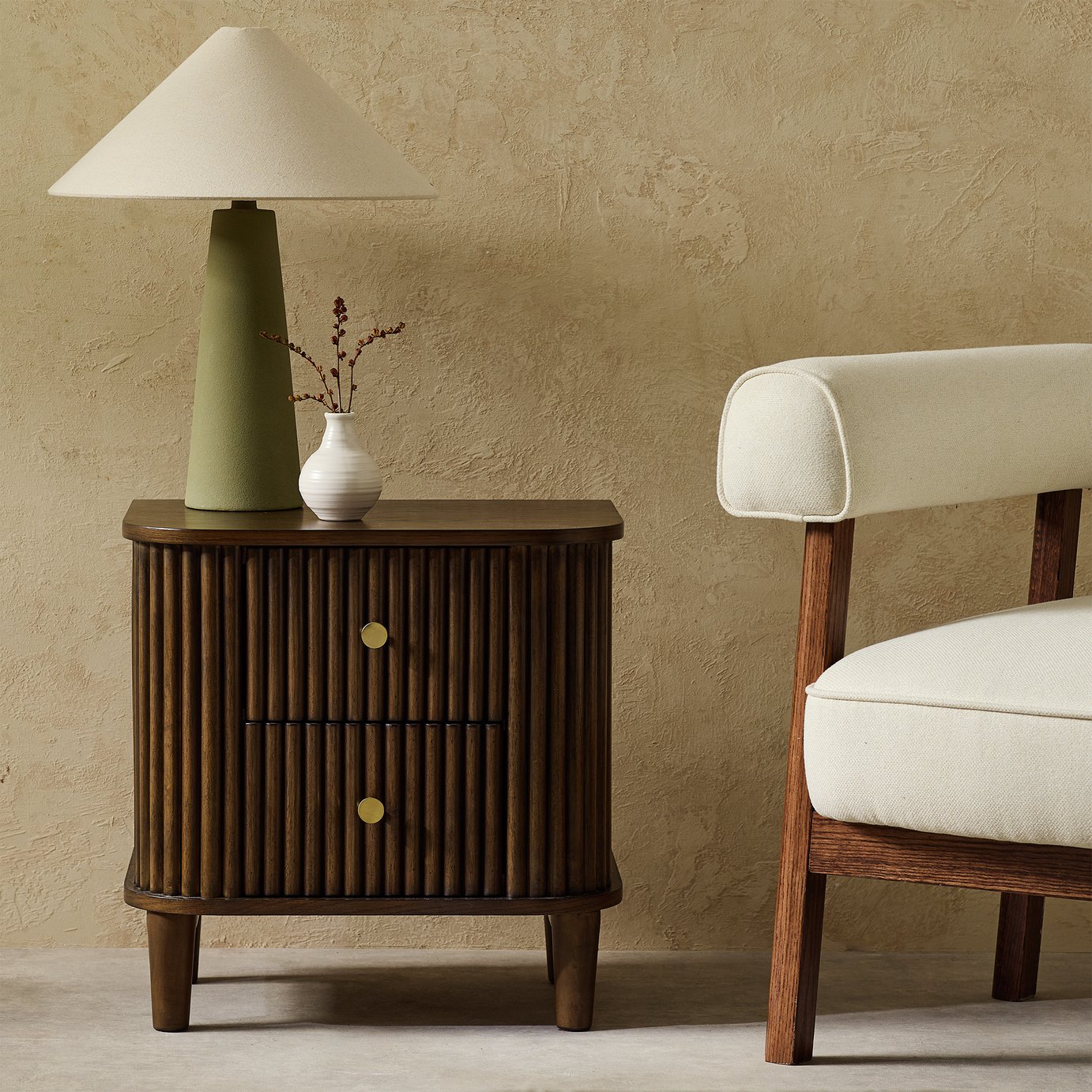 Habitat Kendi Side Table - Walnut