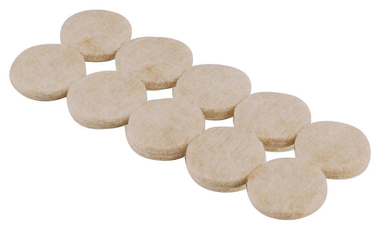 Argos Home Felt Gard 19mm Round Pads - 20 Pack 